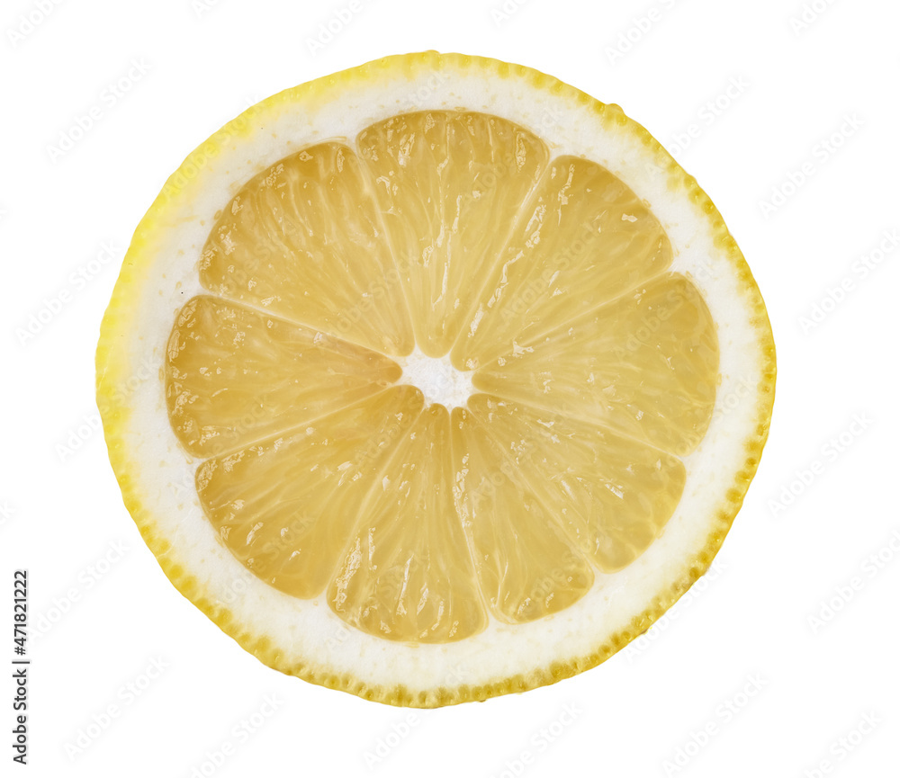 Slice of lemon isolated on a white background Slice of lemon isolated on a white background
