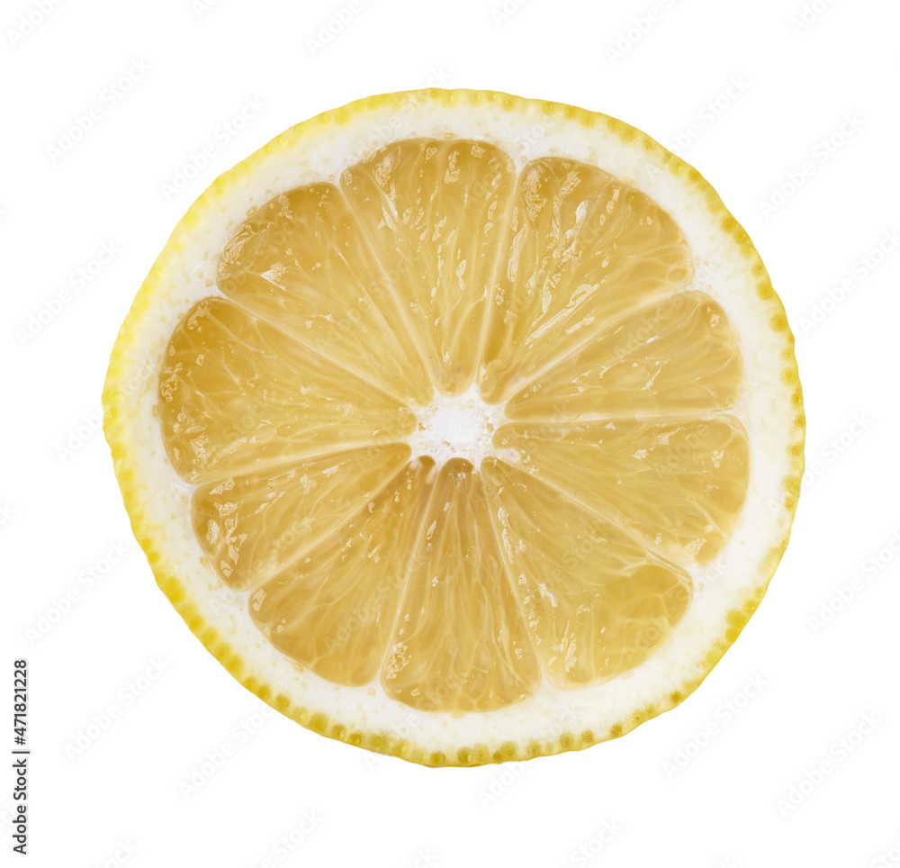Slice of lemon isolated on a white background Slice of lemon isolated on a white background