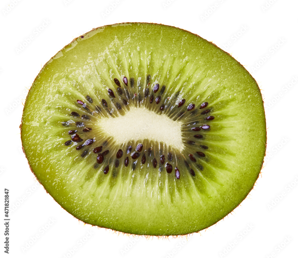 Slice of kiwi isolated on a white background Slice of kiwi isolated on a white background