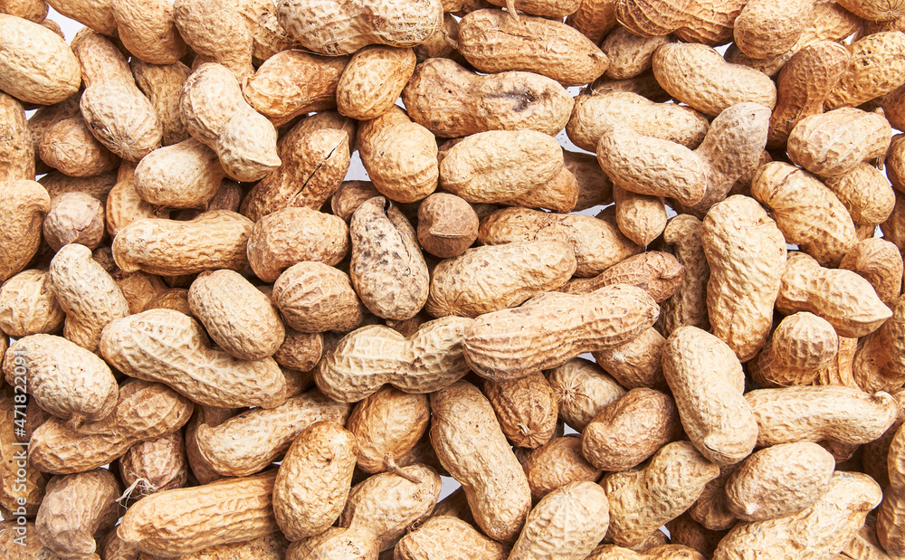 Bunch of peanuts with shell texture Bunch of peanuts with shell texture