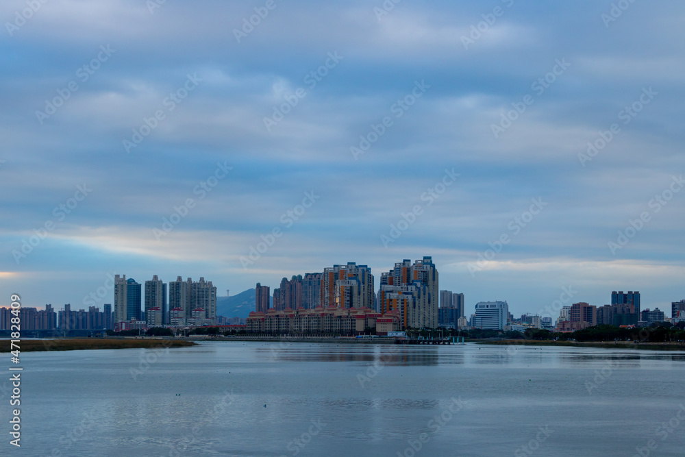 country skyline at sunset