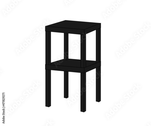 Whatnot on a white background. Symbol. Vector illustration.