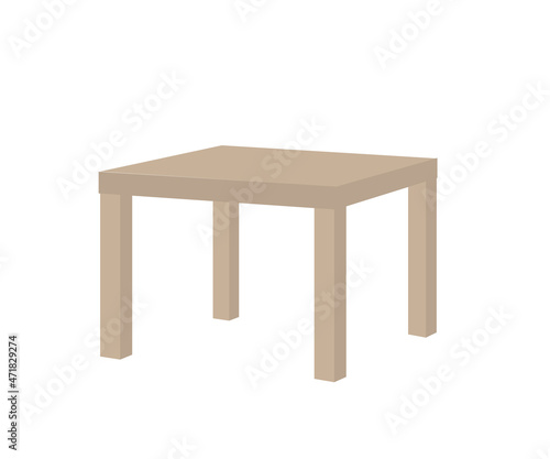 Coffee table on an isolated background. Symbol. Vector illustration.