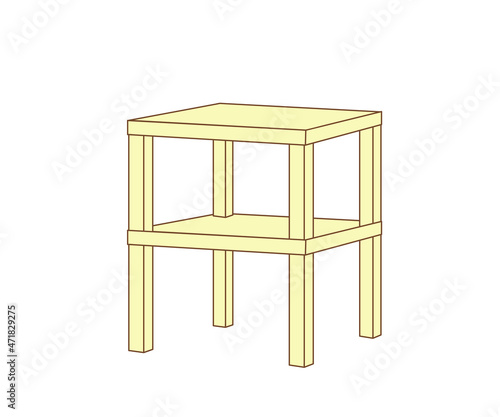 Whatnot on a white background. Symbol. Vector illustration.