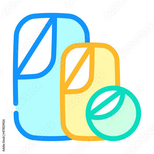 collapsible reflector color icon vector. collapsible reflector sign. isolated symbol illustration