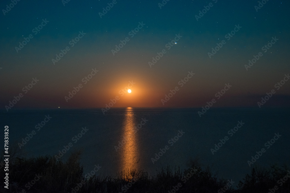 sunset over the sea