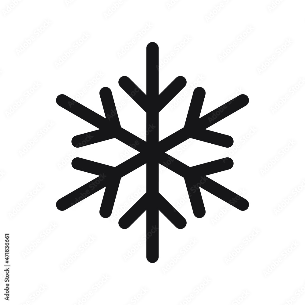 Simple geometric snowflake icon vector illustration, decorative element for Christmas and New year designs, greeting card and more Simple geometric snowflake icon vector illustration, decorative element for Christmas and New year designs, greeting card and more