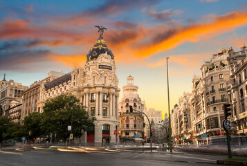 Acrylglasbilder Madrid Madrid in der Abenddämmerung  © Sergio Martínez