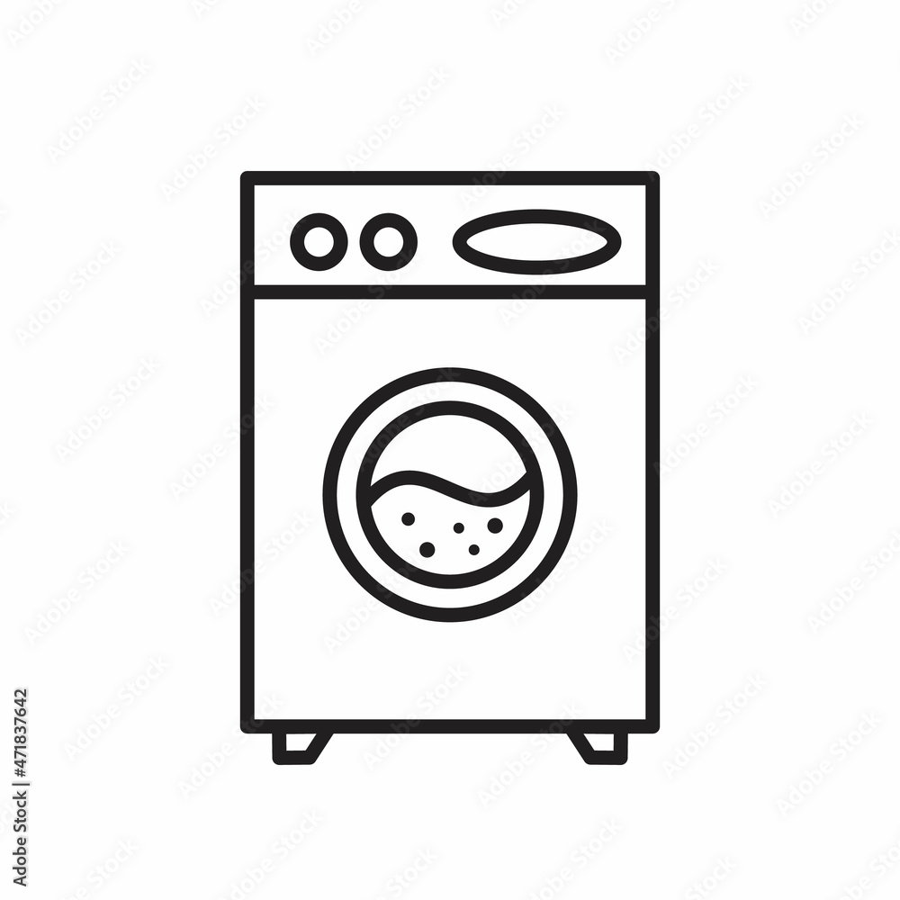 washing machine icon. simple outline washing machine washing machine icon. simple outline washing machine