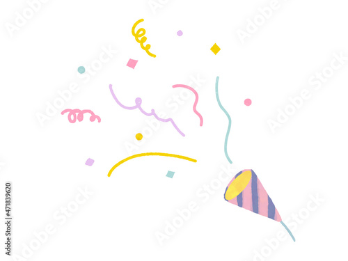 クラッカーの手描きイラスト