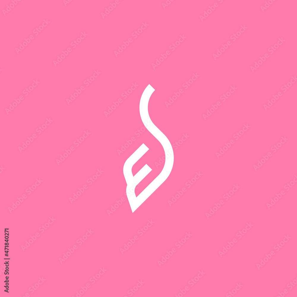 Obraz premium Simple Flamingo Logo