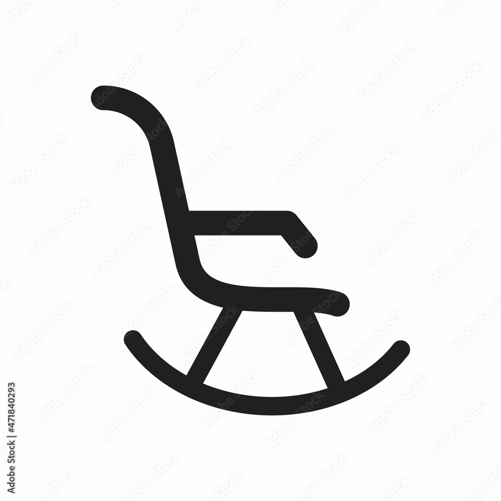 rocking chair icon illustration isolated sign symbol rocking chair icon illustration isolated sign symbol