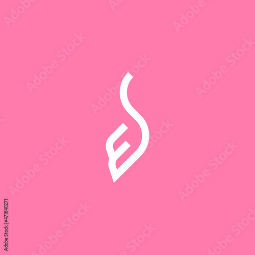 Simple Flamingo Logo