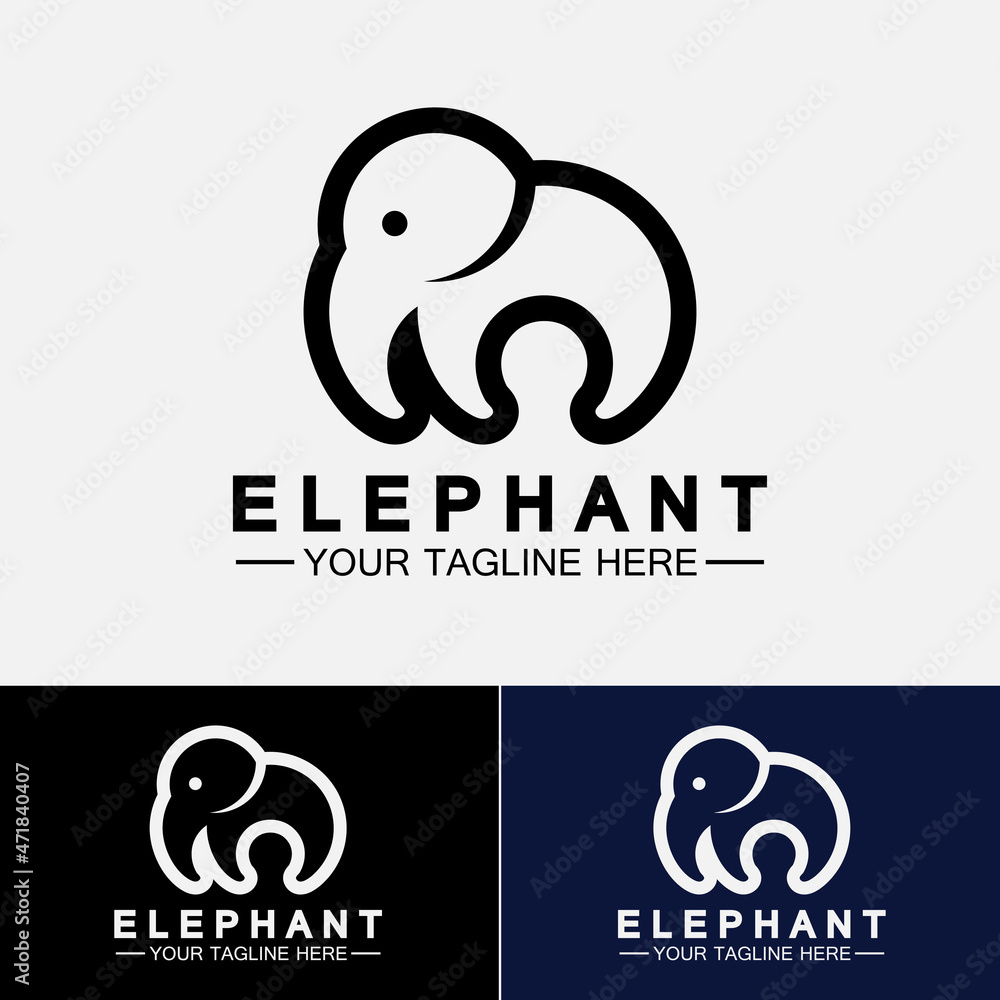 Elephant Logo Vector Illustrator Design Template Elephant Logo Vector Illustrator Design Template