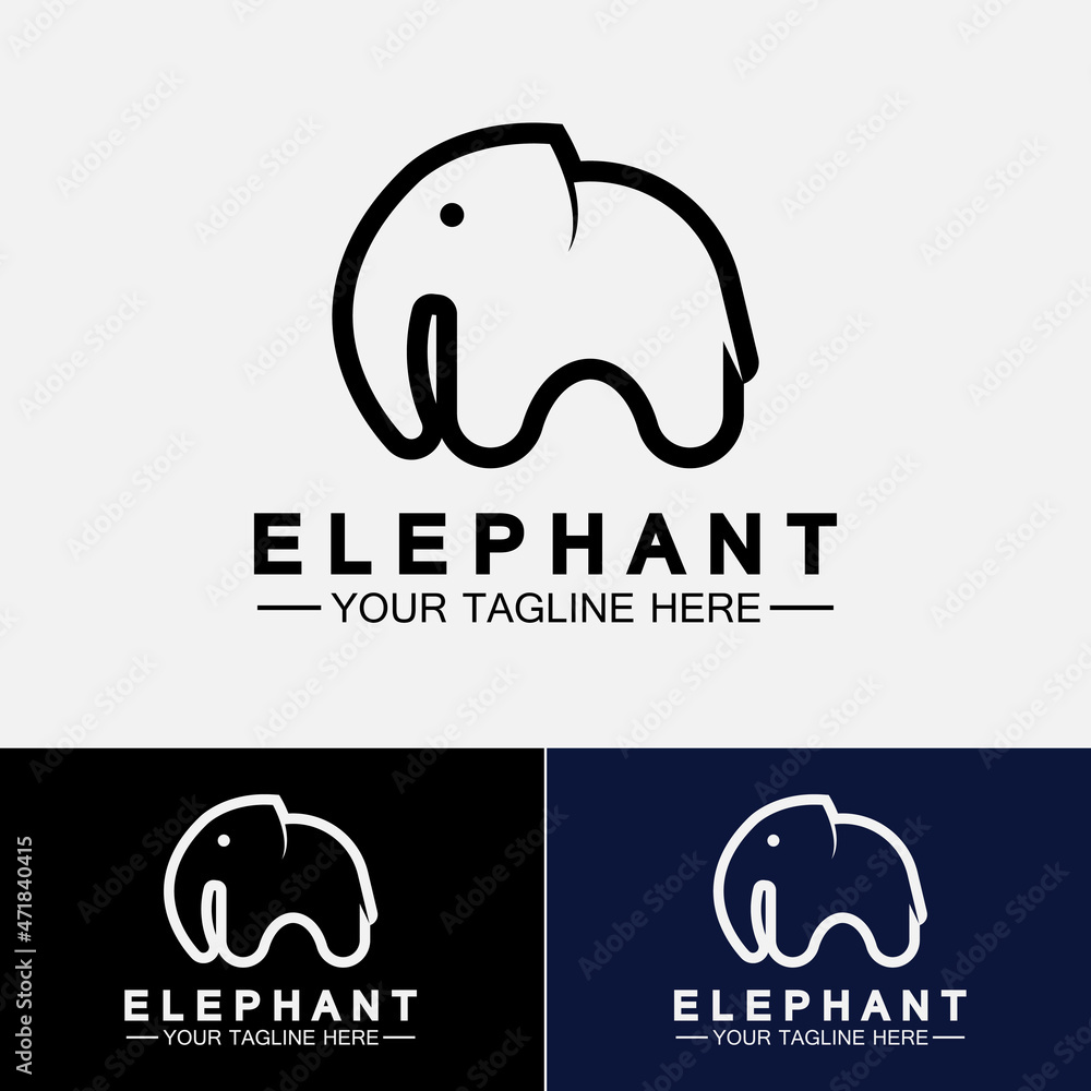 Elephant Logo Vector Illustrator Design Template Elephant Logo Vector Illustrator Design Template