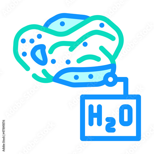 water search color icon vector. water search sign. isolated symbol illustration