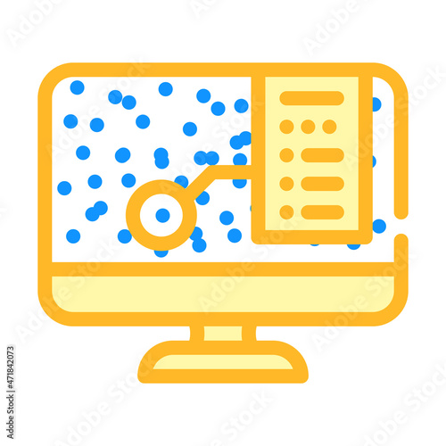 virtual planetarium color icon vector. virtual planetarium sign. isolated symbol illustration