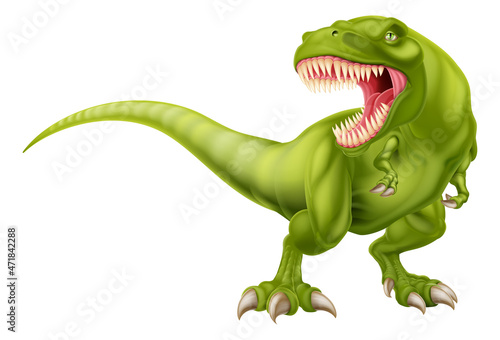 Tyrannosaurus T Rex Dinosaur Cartoon Roaring