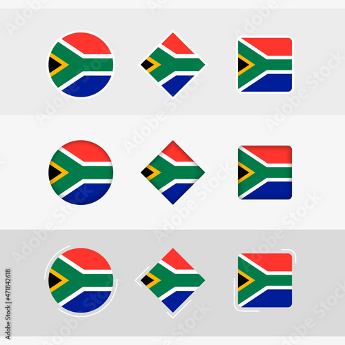 Free Download South Africa flag icons set, vector flag of South Africa. - GFXLoad