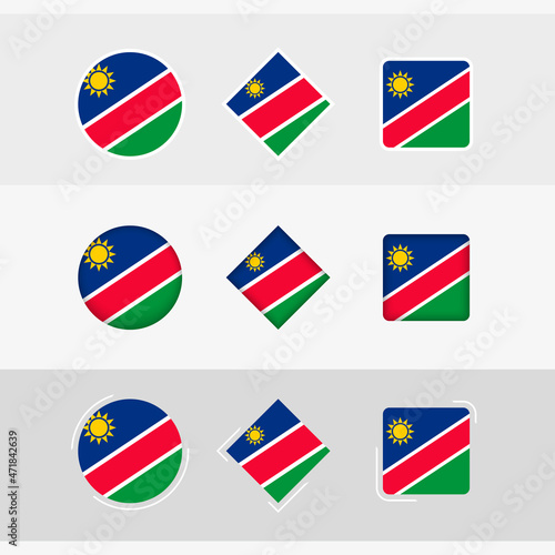 Free Download Namibia flag icons set, vector flag of Namibia. - GFXLoad