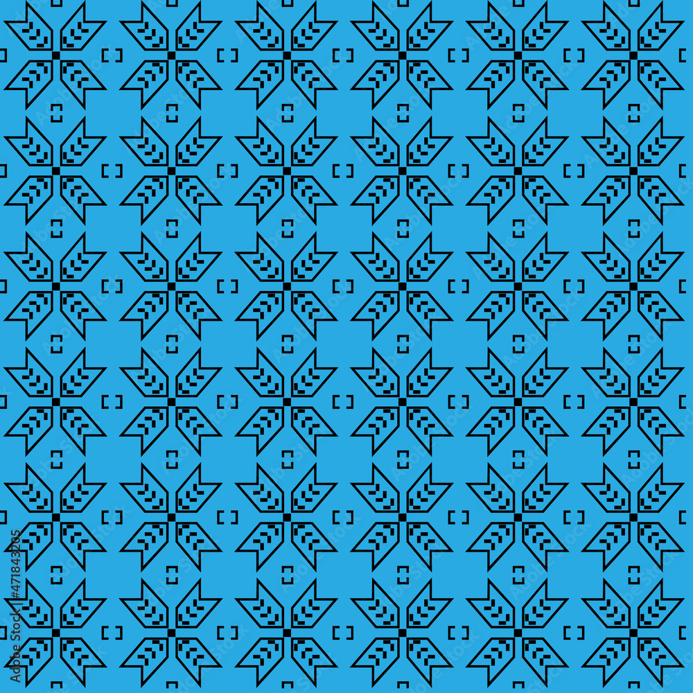 Fototapeta premium vector background pattern with geometric ornament, ornament under embroidery on fabric 