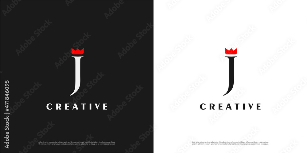 Letter J logo icon crown design template elements Stock Vector | Adobe ...