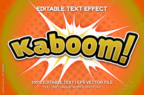 kaboom comic style editable text effect