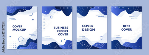 Set of abstract gradient artistic templates. Universal cover Designs for Annual Report, Brochures, Flyers, Presentations, Leaflet, Magazine.