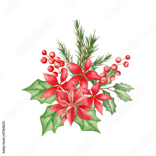 Beautiful floral bouquet for christmas