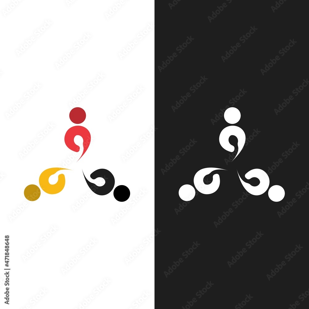 Community, network and social icon Community, network and social icon