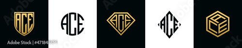 Initial letters ACE logo designs Bundle