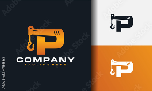 letter P towing logo