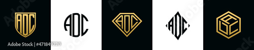 Initial letters ADC logo designs Bundle photo
