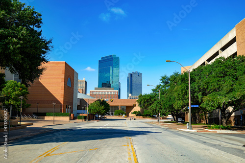 Sunny day in Dowtown Fort Worth, Texas photo