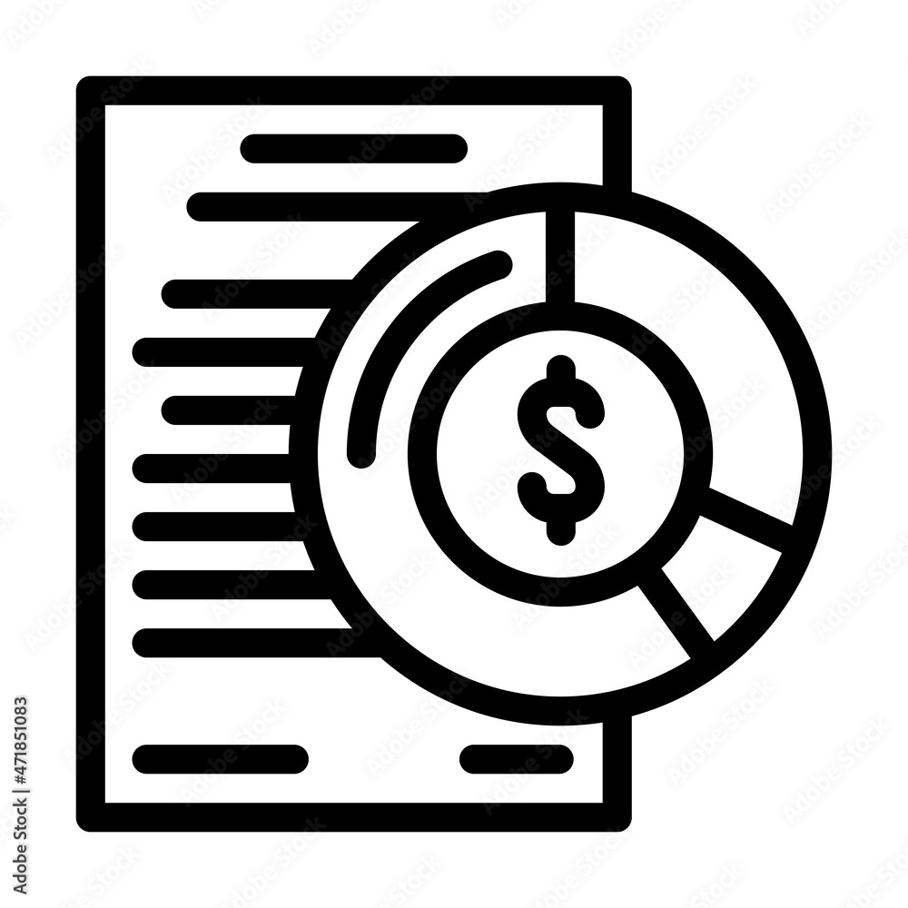 diagram money line icon vector. diagram money sign. isolated contour symbol black illustration diagram money line icon vector. diagram money sign. isolated contour symbol black illustration