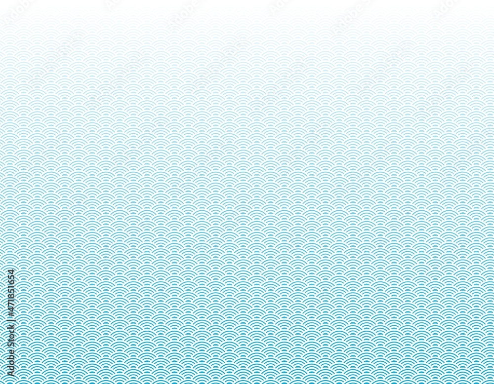 青海波模様　和風グラデーション背景素材