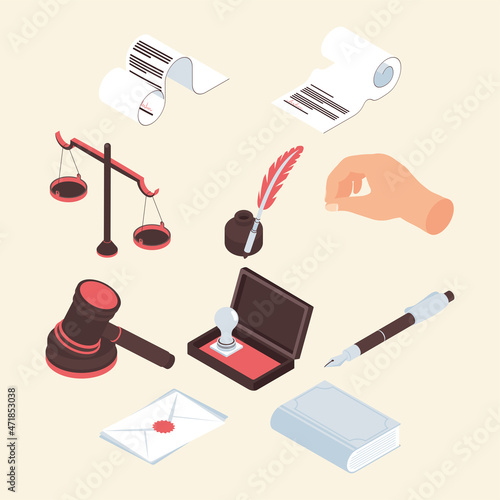 ten notary service icons