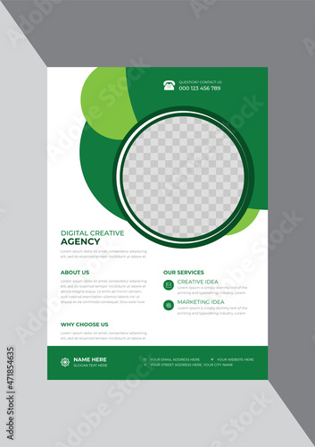 Creative classic business flyer design template vector