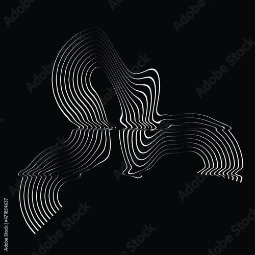 Glitch distorted geometric shape . Minimal art design . Destroyed melting logo . Trendy defect error shapes . Glitched design element .Broken effect .vector 