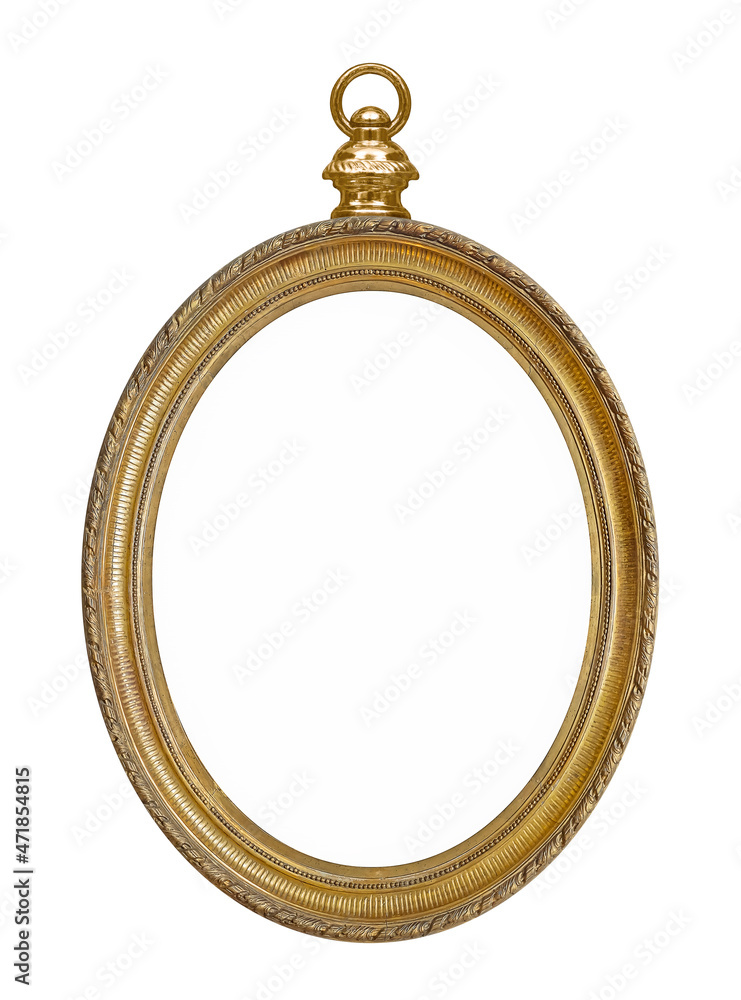 Golden frame for paintings, mirrors or photo isolated on white background Golden frame for paintings, mirrors or photo isolated on white background