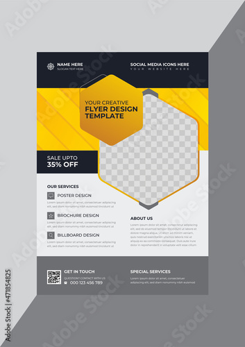 Professional corporate business flyer design template vector