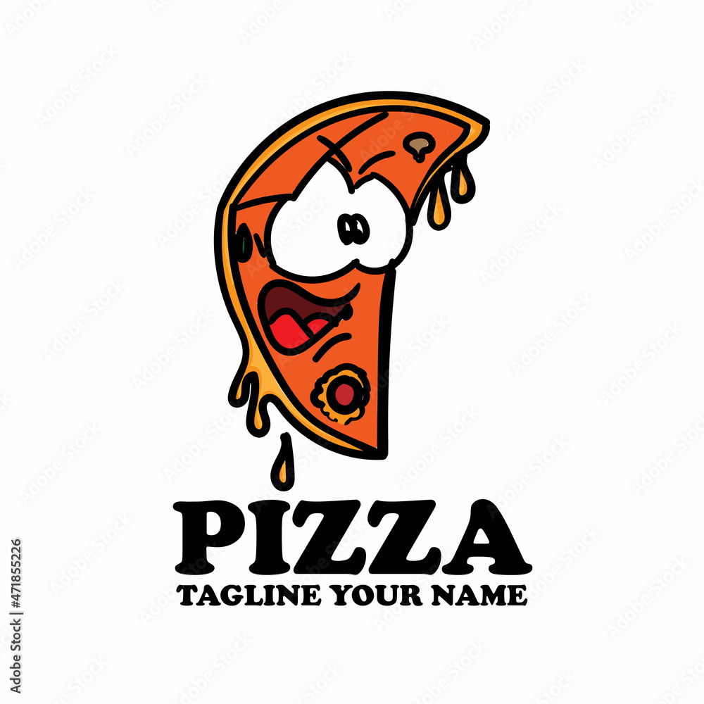 pizza design logo vector. pizza logo restaurant
