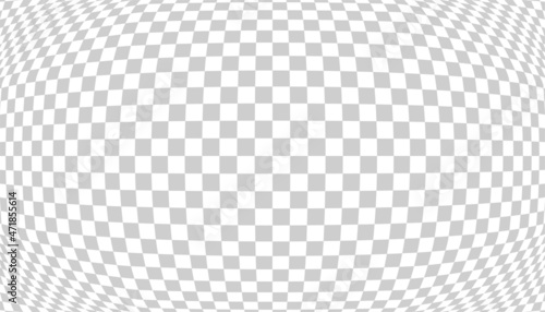 Distorted surface. Chess background with distortion. Optical illusion banner