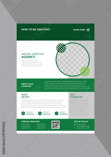 Promotion business agency flyer design template vector
