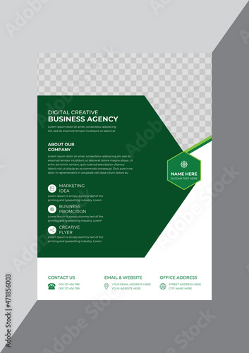 Stylish and creative business flyer design template