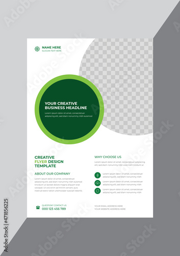 Classic modern stylish business flyer design template