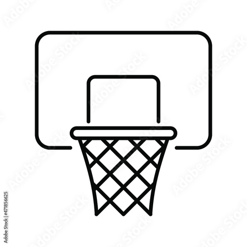Basketball basket, basketball hoop isolated on white background. Vector illustration