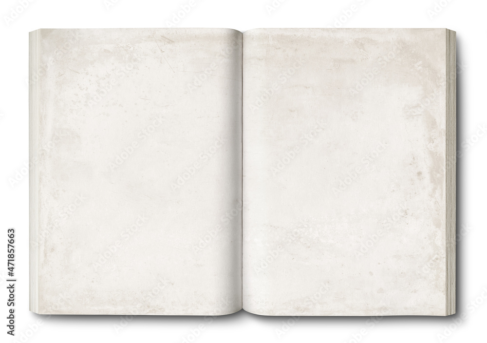 Naklejka premium White open book isolated on white