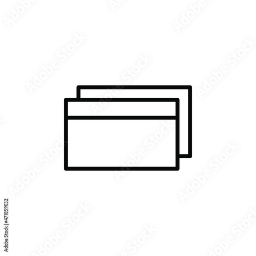 Credit Card, Payment, Pay, Money, Debit, Bank, Atm, Retail, Paying, Finance Line Icon, Vector, Illustration, Logo Template. Suitable For Many Purposes.