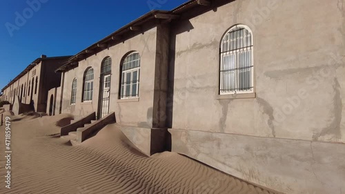 Ruins of the mining town Kolmanskop in the Namib desert near Luderitz, Namibia